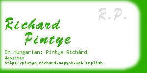 richard pintye business card